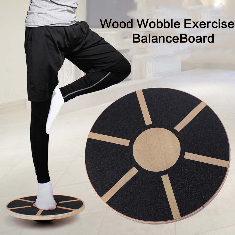 Balance Board Wobble - Prancha de Equilíbrio Redonda de Madeira