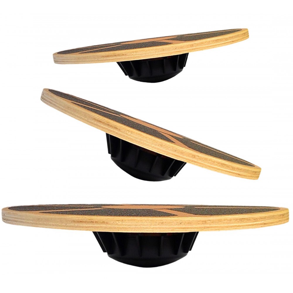 Balance Board Wobble - Prancha de Equilíbrio de Madeira Antiderrapante